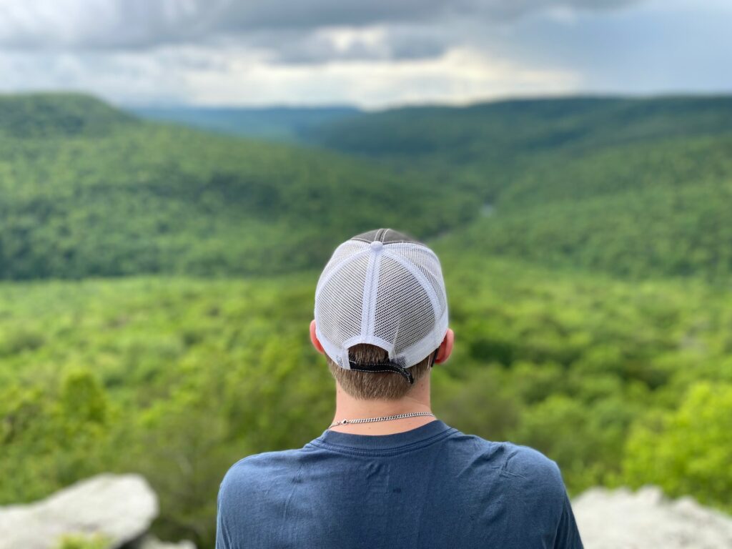 Someone looking out at a landscape in Tennessee