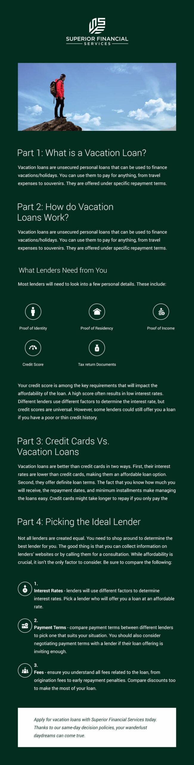 Vacation Loans Infographic